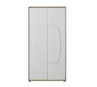 Armoire 2 portes - bois et blanc