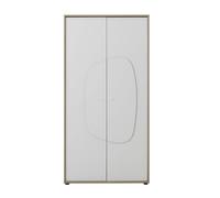 Armoire 2 portes - bois et blanc