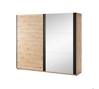 Armoire 2 portes coulissantes 250x66x218 cm décor chêne - YLIES