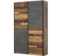 Armoire 2 portes coulissantes multifonction Panneau de particules Bois et béton L 12 G