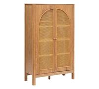 Armoire 2 portes en cannage TIRIA - Marron
