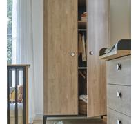 Galipette - Armoire 2 portes Marcel Chêne blond Noir