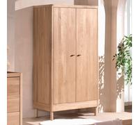 Armoire 2 Portes En Chêne Massif Romane Bois Naturel TU