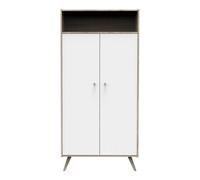 Armoire 2 Portes Et 1 Niche Access Bois Blanc - Sauthon Meubles
