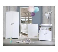 Armoire 2 Portes Bébé En Bois - Leaf Gris TU