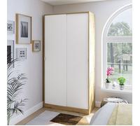 Armoire 2 Portes Orgosolo Dmora, Bois Mélaminé Chêne Marron Noeuds 50x200h cm