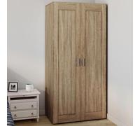 Armoire 2 portes bois et noir