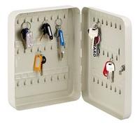 Thirard Armoire à clés Kibox – Acier embouti, Serrure cylindre, Capacité 93 clés, 2 fournies – Blanc