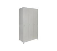 MonsterShop - Armoire à 3 portes, armoire de vestiaire, armoire à casiers, casier, armoire de garde-robe, casier en acier, armoire en acier, armoire de rangement, armoire, casier 180 cm H x 90 cm L x 