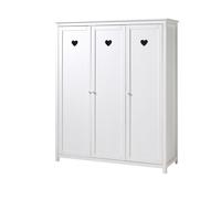 Vipack Armoire Amori 3 portes Enfant Blanc verni