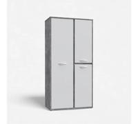 Armoire 3 portes battantes avec étagères intérieures style moderne 99x201 Canmore