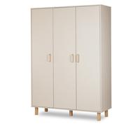 Armoire 3 portes Petits-meubles - Laura - 137 x 50 x 195cm - Champagne et Bois