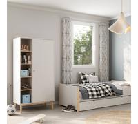 CALICOSY - Armoire 1 porte et 5 niches ouvertes H181 cm - SIMON