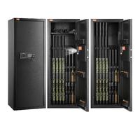 Armoire 6-8 fusils, coffre-fort clavier/clés, étagère amovible, alarme