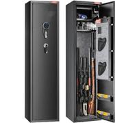 Armoire 7-8 fusils, coffre-fort clavier/clés, casier intégré, étagère amovible