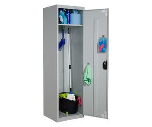 Armoire à balai 1 colonne - gris clair
