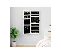 Armoire à bijoux avec miroir et éclairage LED mural blanc