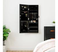 vidaXL – Armoire à bijoux murale 353251 avec miroir et éclairage LED noir