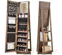 Armoire à bijoux rotative à 360° avec miroir pleine longueur