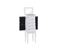 Armoire à bijoux sur pieds Blanc