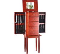 VEVOR Armoire à Bijoux Sur Pied en Bois Tiroirs de Grande Capacité et Multicouche Bois