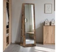 Armoire à bijoux ZMH avec miroir pivotant à 360°, verrouillable rande boîte de rangement pour colliers, bracelets, montres et bagues