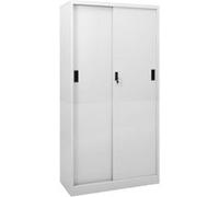 vidaXL Armoire de Bureau avec Porte Coulissante Armoire de Rangement Classeur Meuble de Rangement Maison Intérieur Gris Clair 90x40x180 cm Acier
