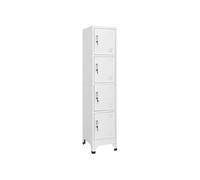 vidaXL Armoire à casiers 4 compartiments 38x45x180 cm Gris