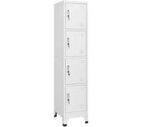 vidaXL Armoire à casiers 4 compartiments 38x45x180 cm Gris