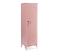 Armoire à casier Kurikka métallique vérouillable 137 x 38 x 38 cm rose