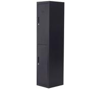Armoire à casiers métallique - Vinsetto - verrouillable avec 2 clés, 4 étagères - acier laminé à froid - 38 x 46 x 180 cm - noir
