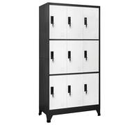 Armoire à Casiers Noir 90x45x180 cm Acier Classeur Meuble de Rangement vidaXL