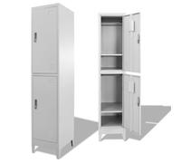 Armoire à casiers - VIDAXL - 2 Compartiments - Métal - 180 cm - Style Industriel
