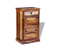 Armoire à Chaussures 4 Couches avec Tiroir Bois de Récupération