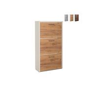 Armoire à chaussures au design moderne 61x25x115cm 3 portes 18 paires Drevo, Couleur: bois neutre