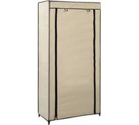 vidaXL Armoire à chaussures avec housse Crème 58x28x106 cm Tissu