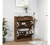 Armoire à chaussures Chêne marron 63x24x104cm Bois d ingénierie Chêne marron G