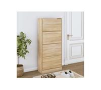 Armoire à chaussures Chêne sonoma 63x24x147cm Bois d ingénierie Chêne sonoma G