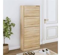 Armoire à chaussures Chêne sonoma 63x24x147cm Bois d ingénierie Chêne sonoma G