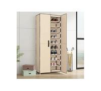 Armoire à chaussures Crème 60x30x166 cm Tissu