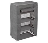 Armoire à chaussures en tissu capacité 12 paires - Gris foncé