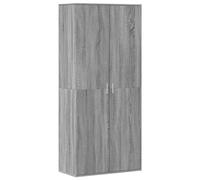 Armoire à Chaussures Haute 80x39x178 cm Chêne Gris Sonoma | Matériau à base de bois, résistant à l'humidité, avec portes, facile à nettoyer