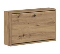 Armoire à chaussures suspendue BREDA 71 x 17 x 43 cm Chêne Artisan | Bois d'ingénierie, montage mural, tiroir avec façade tombante, porte réversible, résistant à l'humidité