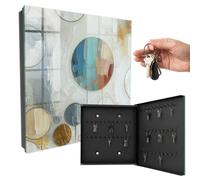 Armoire à clés 30x30x5 cm Composition Circulaire Porte Droite Noir