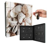Armoire à clés Murale 30x30x5 cm Harmonie du Bord de mer Porte Droite Noir | Rangement | Sécurité | Accroche-clés | Coffret | Boîtier | Décoratif | Crochet | Mobilier | Attache | Fixation | Entrée