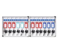 Armoire à clés murale avec rangement à 12 clés, boîte à clés sécurisée pour la maison et le bureau, comprend des porte-clés colorés marquables pour une organisation et une identification faciles