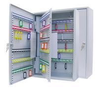 Armoire à clés pour 150 clés, dix barettes, gris clair