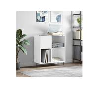 vidaXL Armoire à disques blanc 84,5x38x89 cm bois d'ingénierie