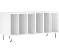 Armoire à disques blanc brillant 100x38x48 cm bois d'ingénierie