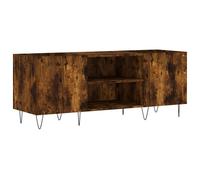 Armoire à disques chêne fumé 121x38x48 cm bois d'ingénierie